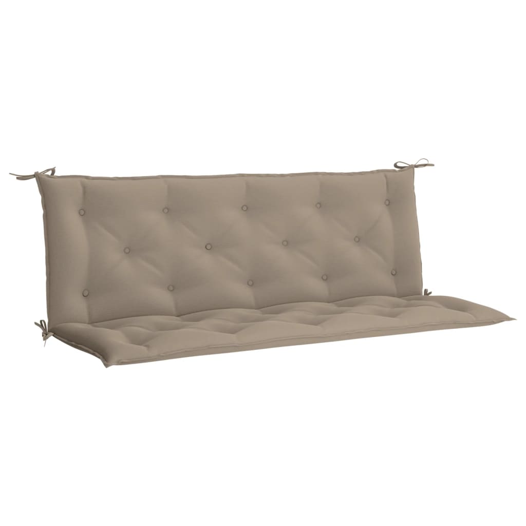 vidaXL Garden Bench Cushions 2pcs Taupe 59.1"x19.7"x2.8" Oxford Fabric