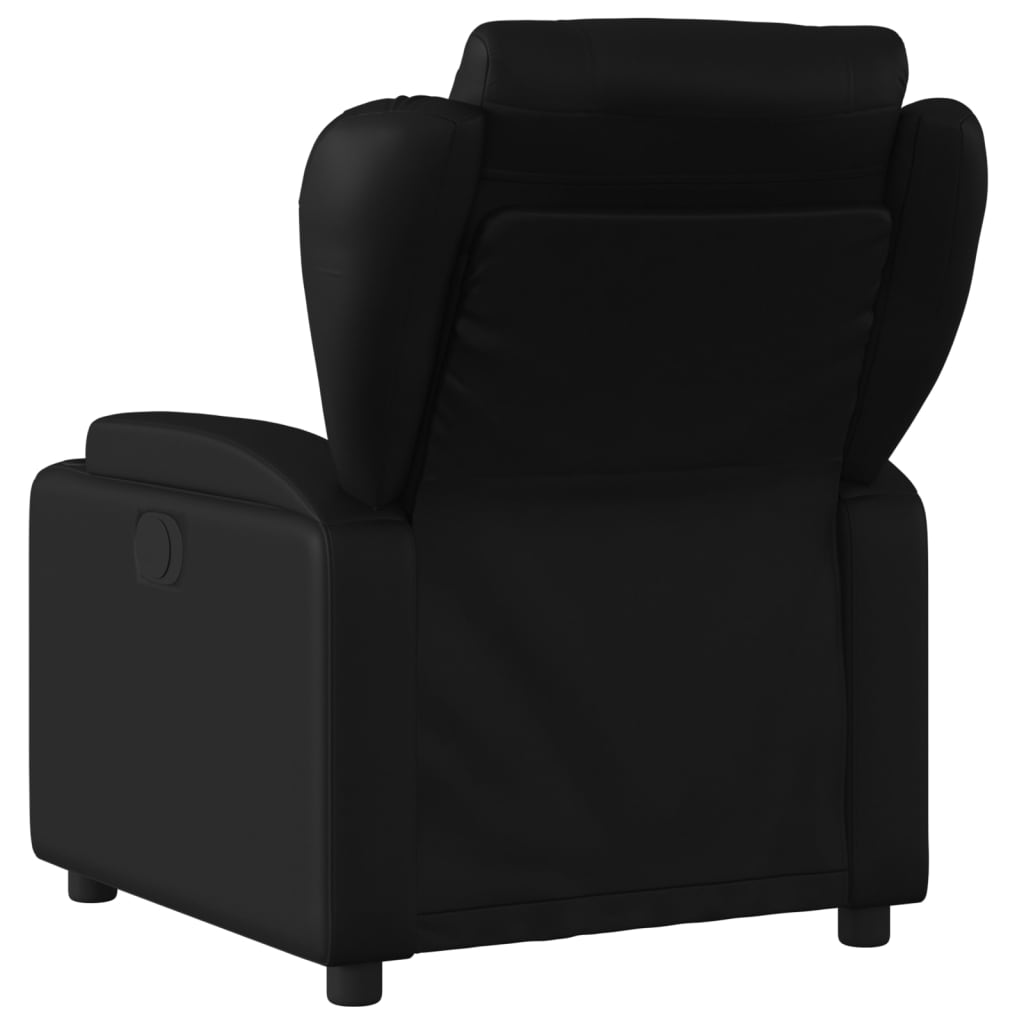 vidaXL Electric Massage Recliner Chair Black Faux Leather