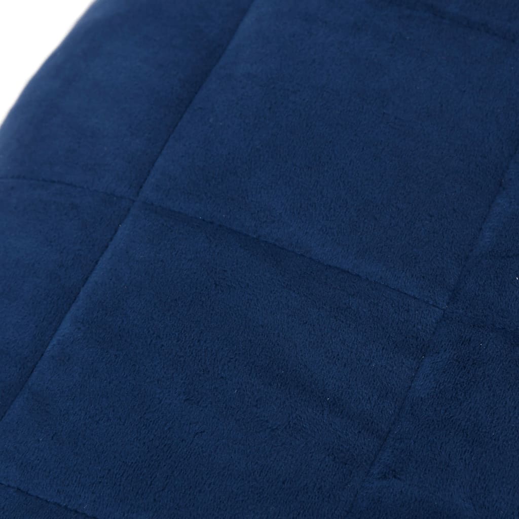 vidaXL Weighted Blanket Blue 86.6"x90.6" 24.3 lb Fabric