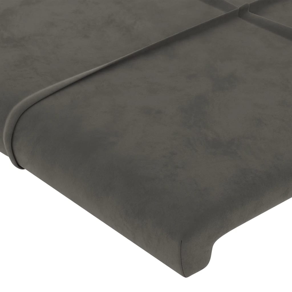 vidaXL Headboard with Ears Dark Gray 57.9"x6.3"x46.5"/50.4" Velvet