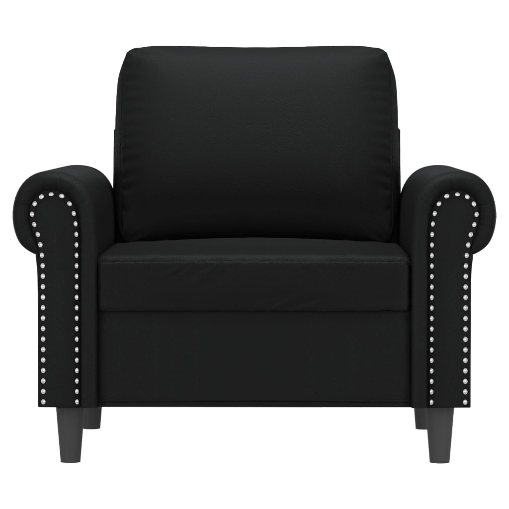 vidaXL Sofa Chair Black 23.6" Faux Leather