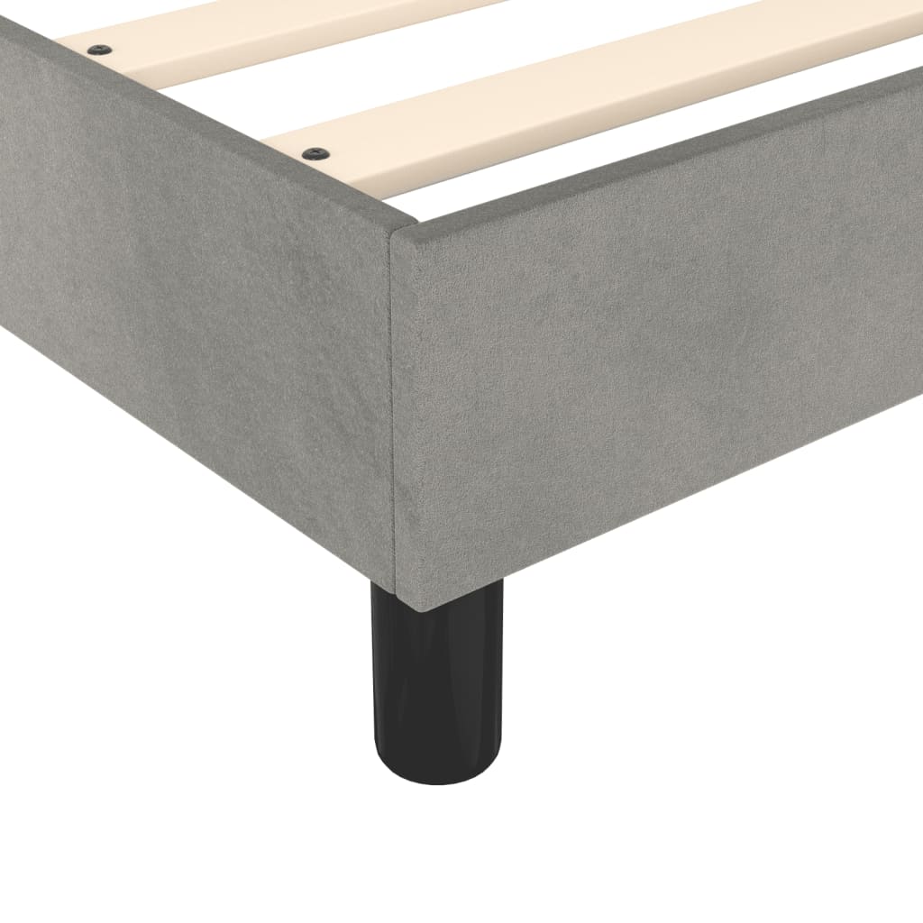 vidaXL Bed Frame Light Gray 53.9"x74.8" Full Velvet