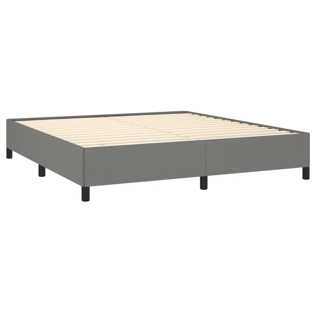 vidaXL Bed Frame Dark Gray 59.8"x79.9" Queen Fabric