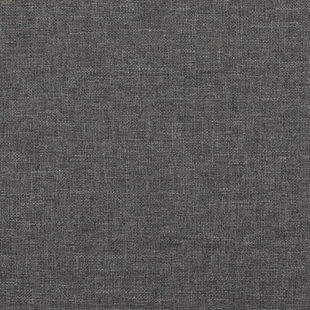 vidaXL Bed Frame with Headboard Dark Gray 59.8"x79.9" Queen Fabric