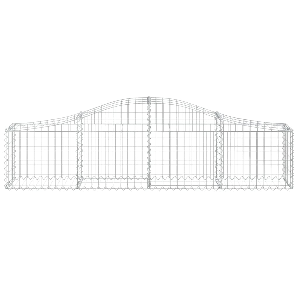 vidaXL Arched Gabion Baskets 13 pcs 78.7"x11.8"x15.7"/23.6" Galvanized Iron