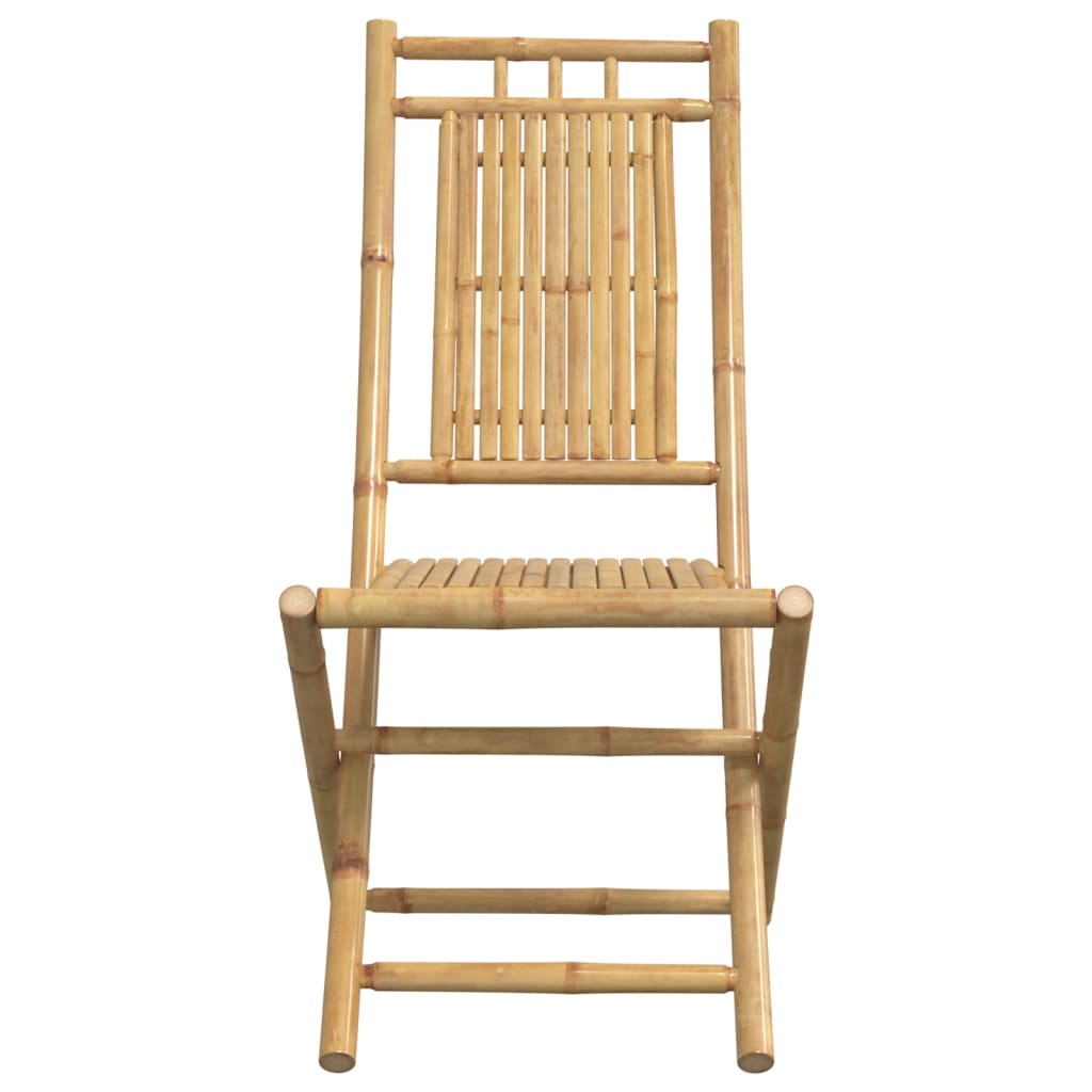 vidaXL Folding Patio Chairs 4 pcs 18.1"x26"x39" Bamboo