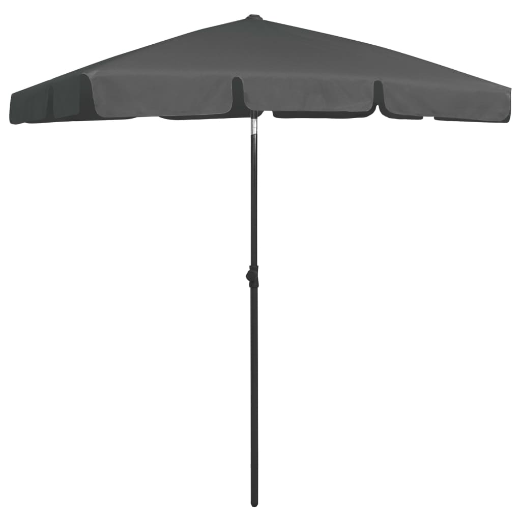 vidaXL Beach Parasol Anthracite 70.9"x47.2"