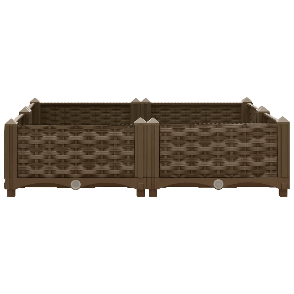 vidaXL Raised Bed 31.5"x31.5"x9.1" Polypropylene