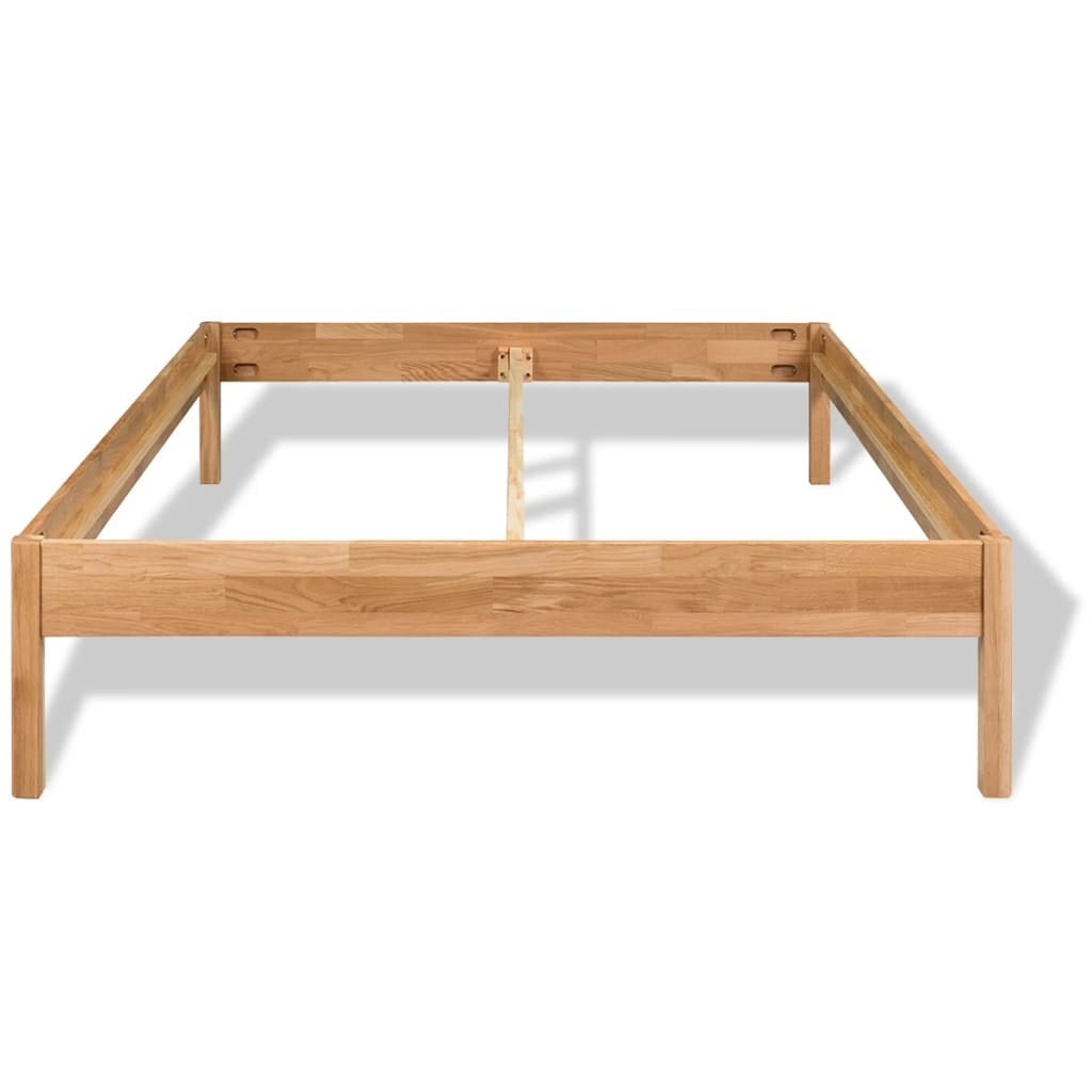 vidaXL Bed Frame 59.8"x79.9" Queen Solid Wood Oak