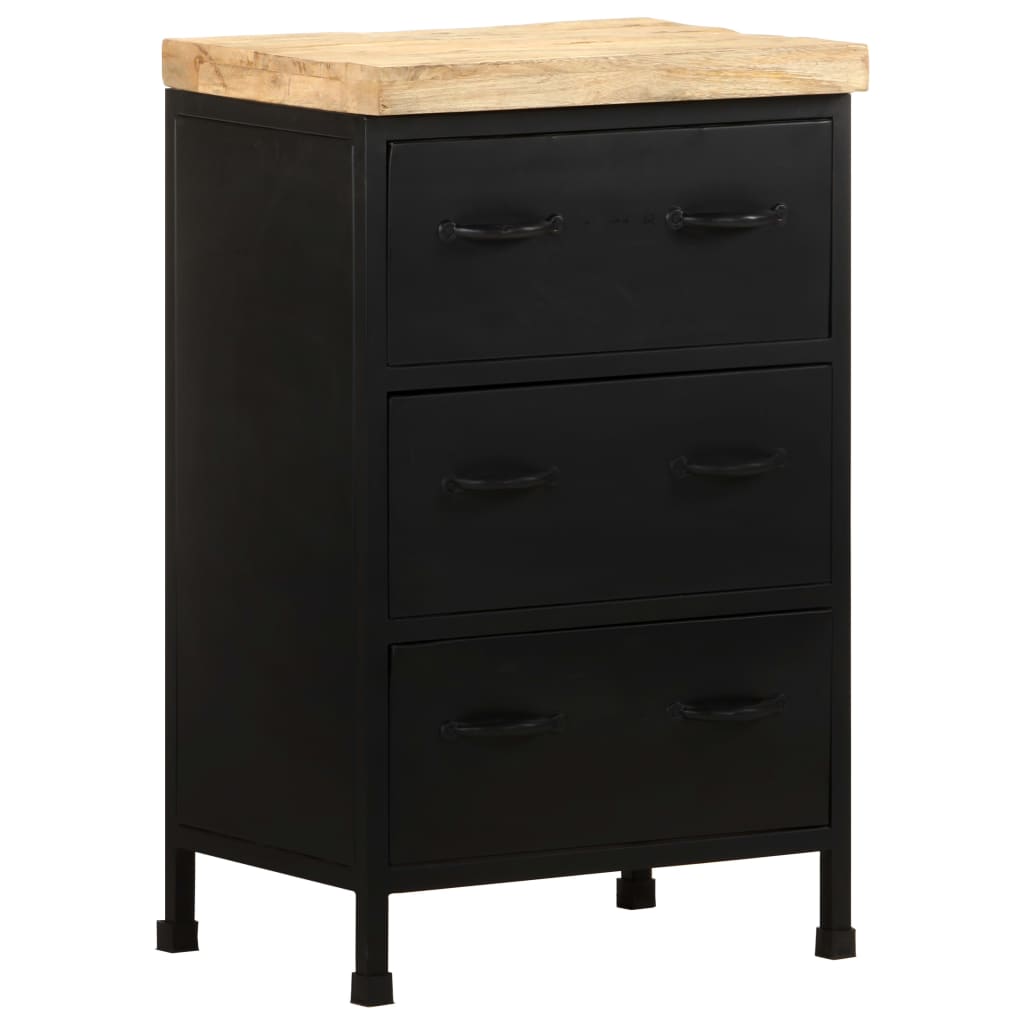 vidaXL Sideboard 18.5"x13.8"x29.9" Rough Mango Wood