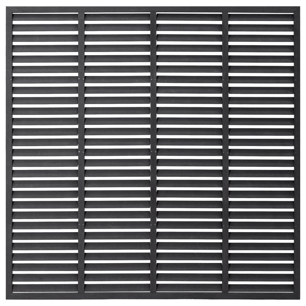 vidaXL Louver Fence WPC 70.9"x70.9" Gray