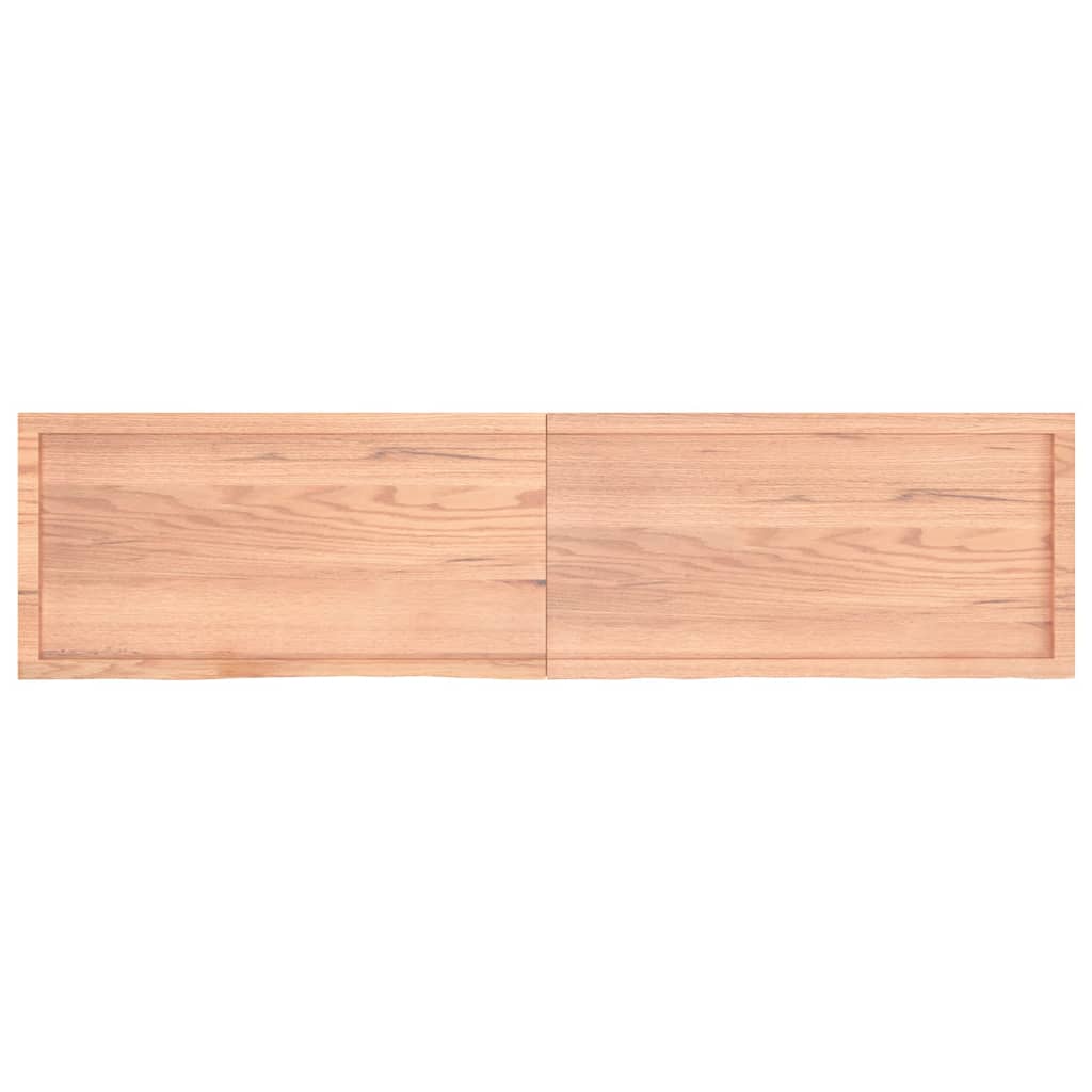 vidaXL Wall Shelf Light Brown 78.7"x19.7"x(0.8"-1.6") Treated Solid Wood Oak