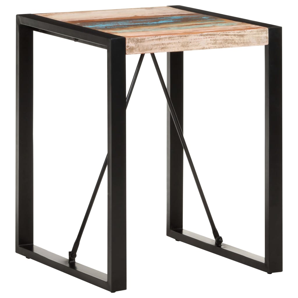 vidaXL Dining Table 23.6"x23.6"x29.5" Solid Reclaimed Wood