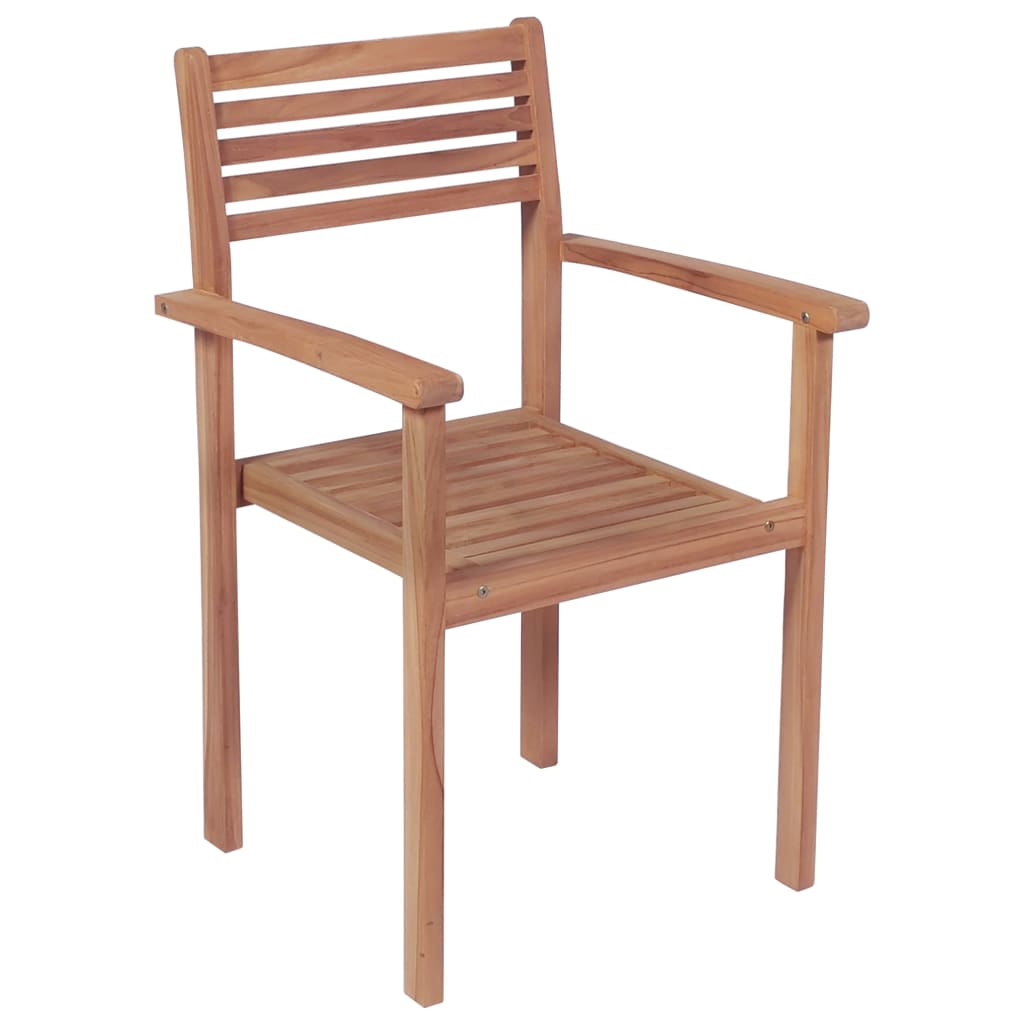 vidaXL Patio Chairs 2 pcs with Beige Cushions Solid Teak Wood