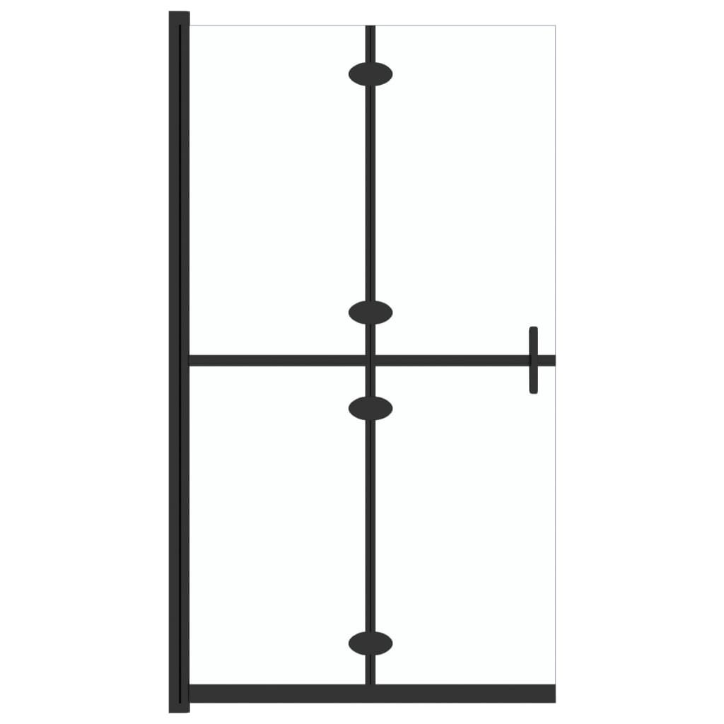 vidaXL Foldable Walk-in Shower Wall Transparent ESG Glass 35.4"x74.8"