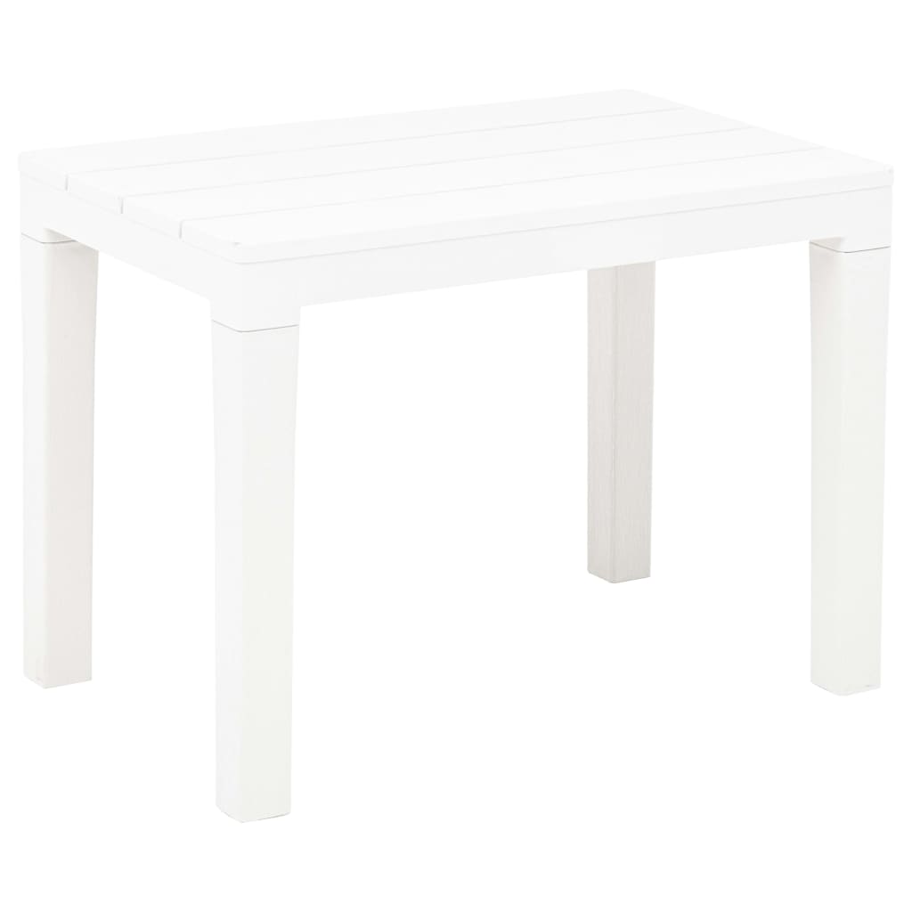 vidaXL Patio Benches 2 pcs White Plastic