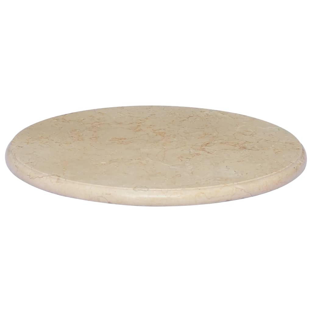 vidaXL Table Top Cream Ø19.7"x1" Marble