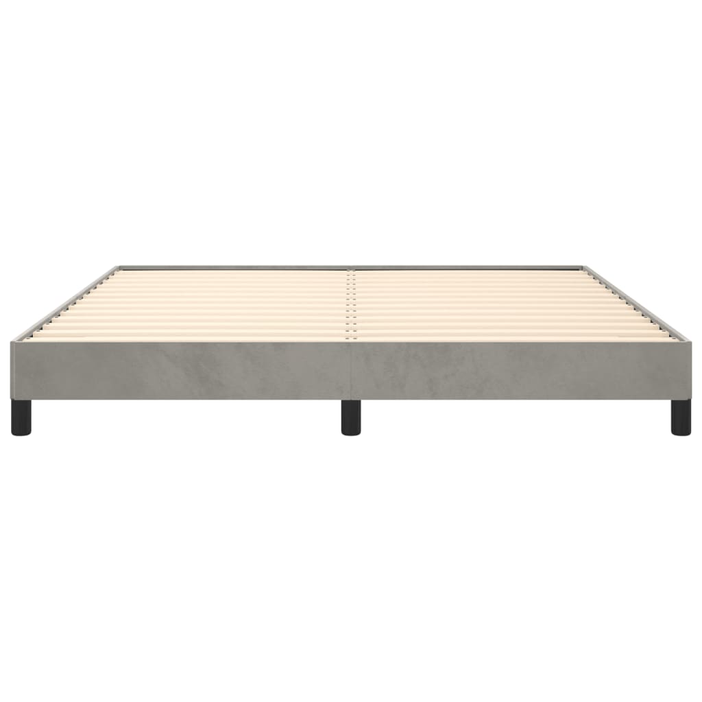 vidaXL Bed Frame Light Gray 59.8"x79.9" Queen Velvet