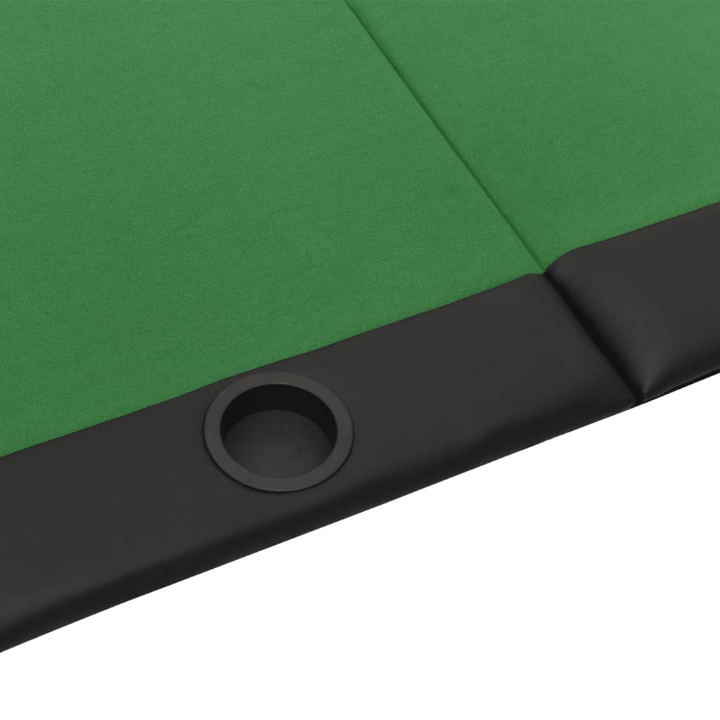 vidaXL 10-Player Folding Poker Table Green 81.1"x41.7"x29.5"