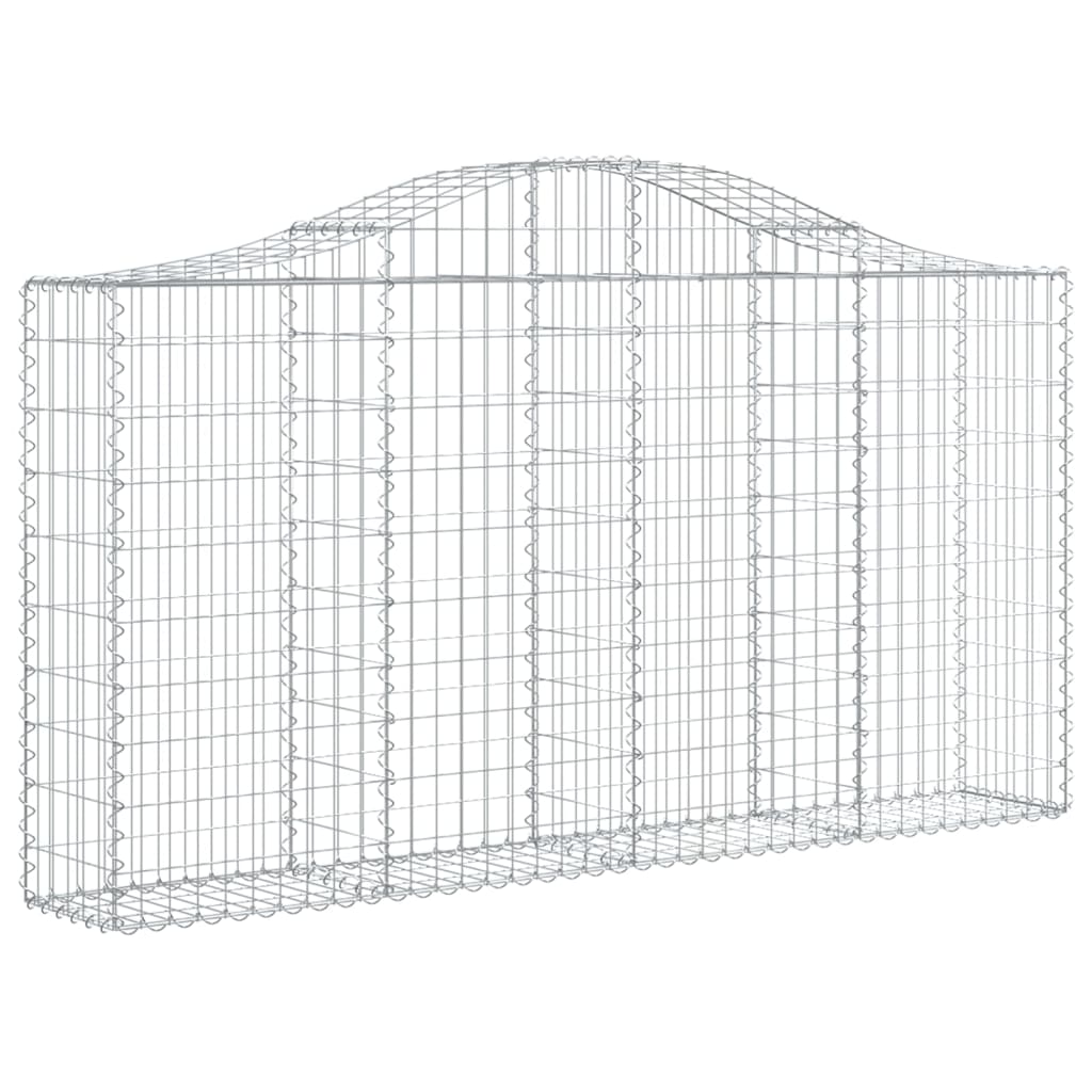 vidaXL Arched Gabion Baskets 6 pcs 78.7"x11.8"x39.4"/47.2" Galvanized Iron