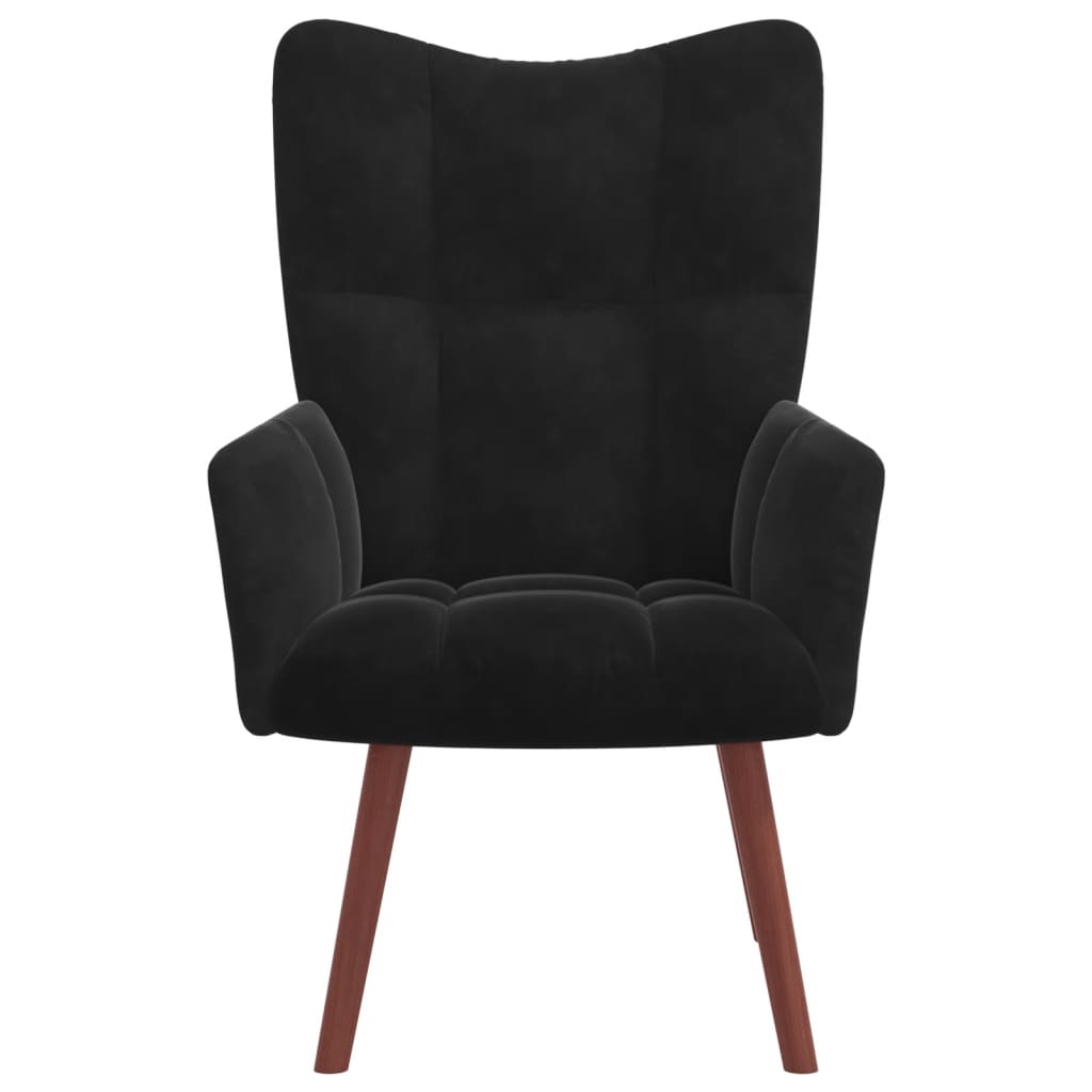 vidaXL Relaxing Chair Black Velvet