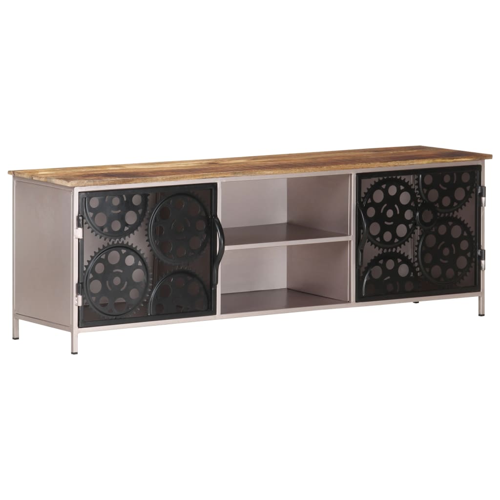 vidaXL TV Stand 47.2"x11.8"x15.7" Rough Mango Wood