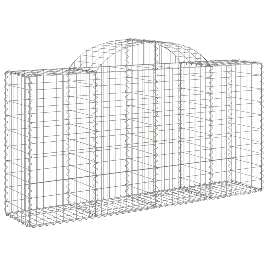 vidaXL Arched Gabion Baskets 50 pcs 78.7"x19.7"x39.4"/47.2" Galvanized Iron