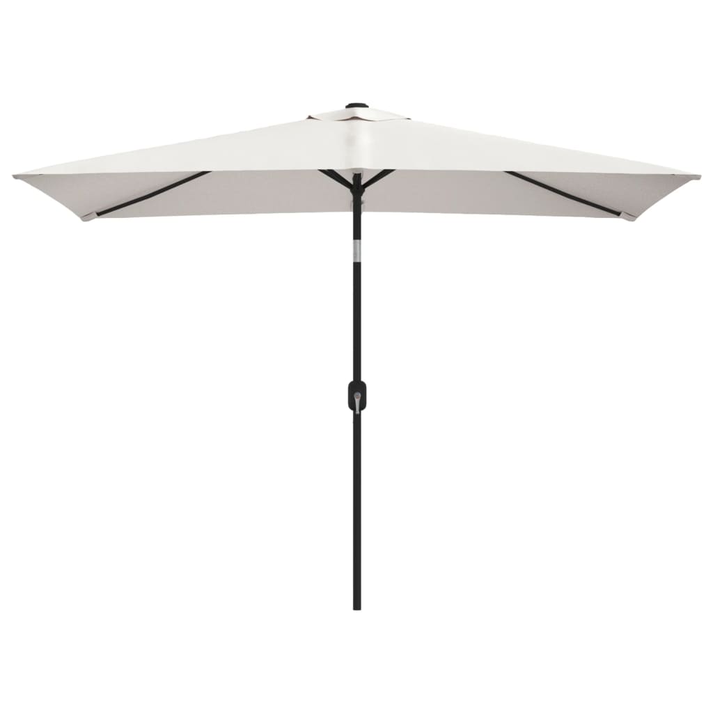 vidaXL Garden Parasol 78.7"x118.1" Sand White Rectangular