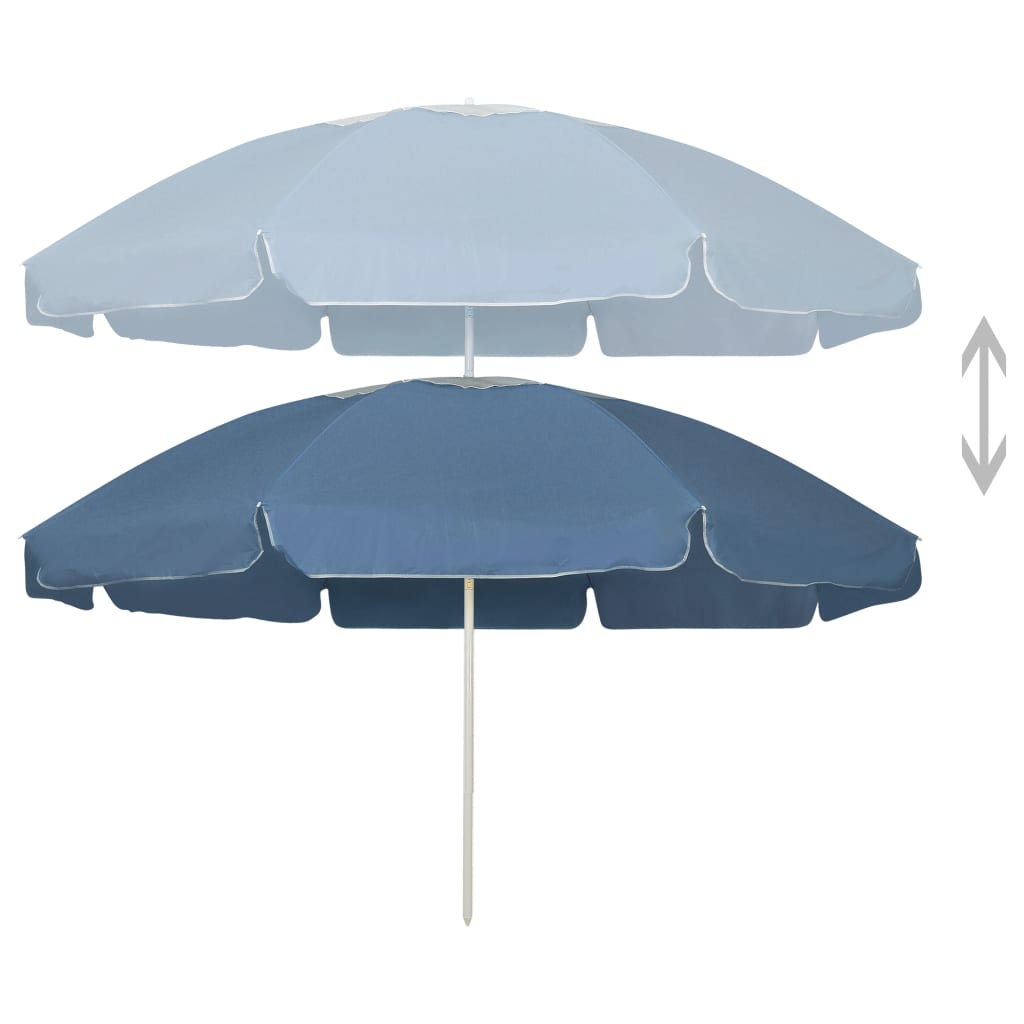 vidaXL Beach Parasol Blue 94.5"