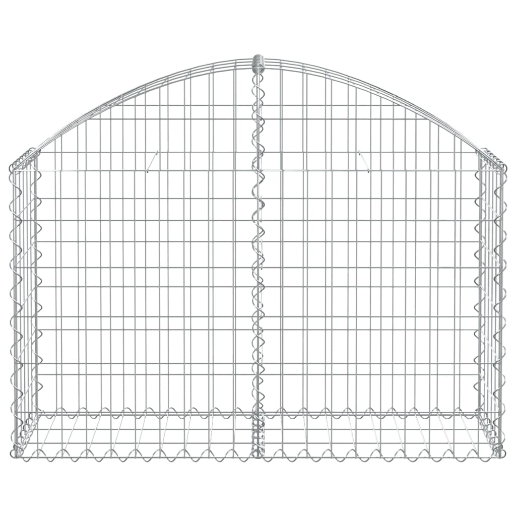 vidaXL Arched Gabion Basket 39.4"x11.8"x23.6"/31.5" Galvanized Iron