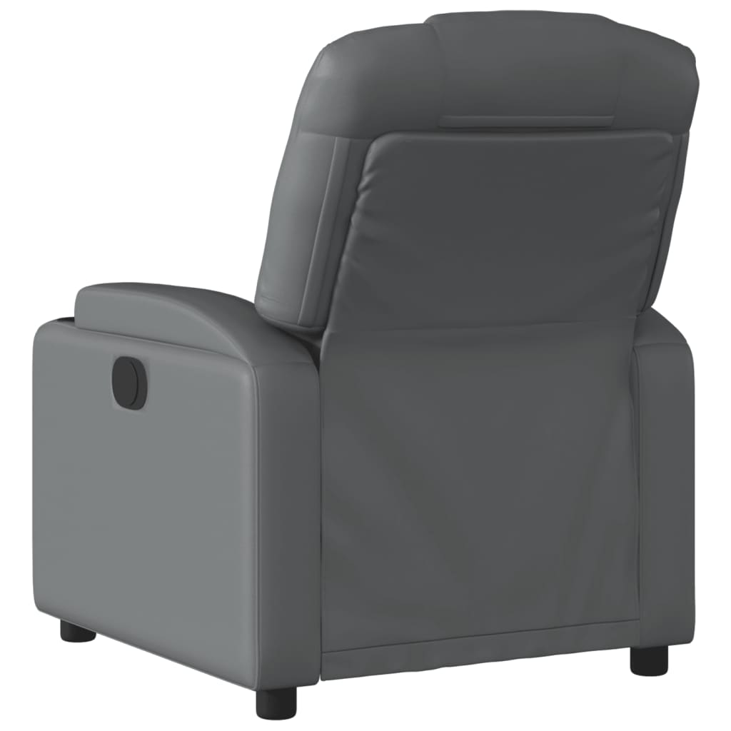 vidaXL Recliner Chair Gray Faux Leather