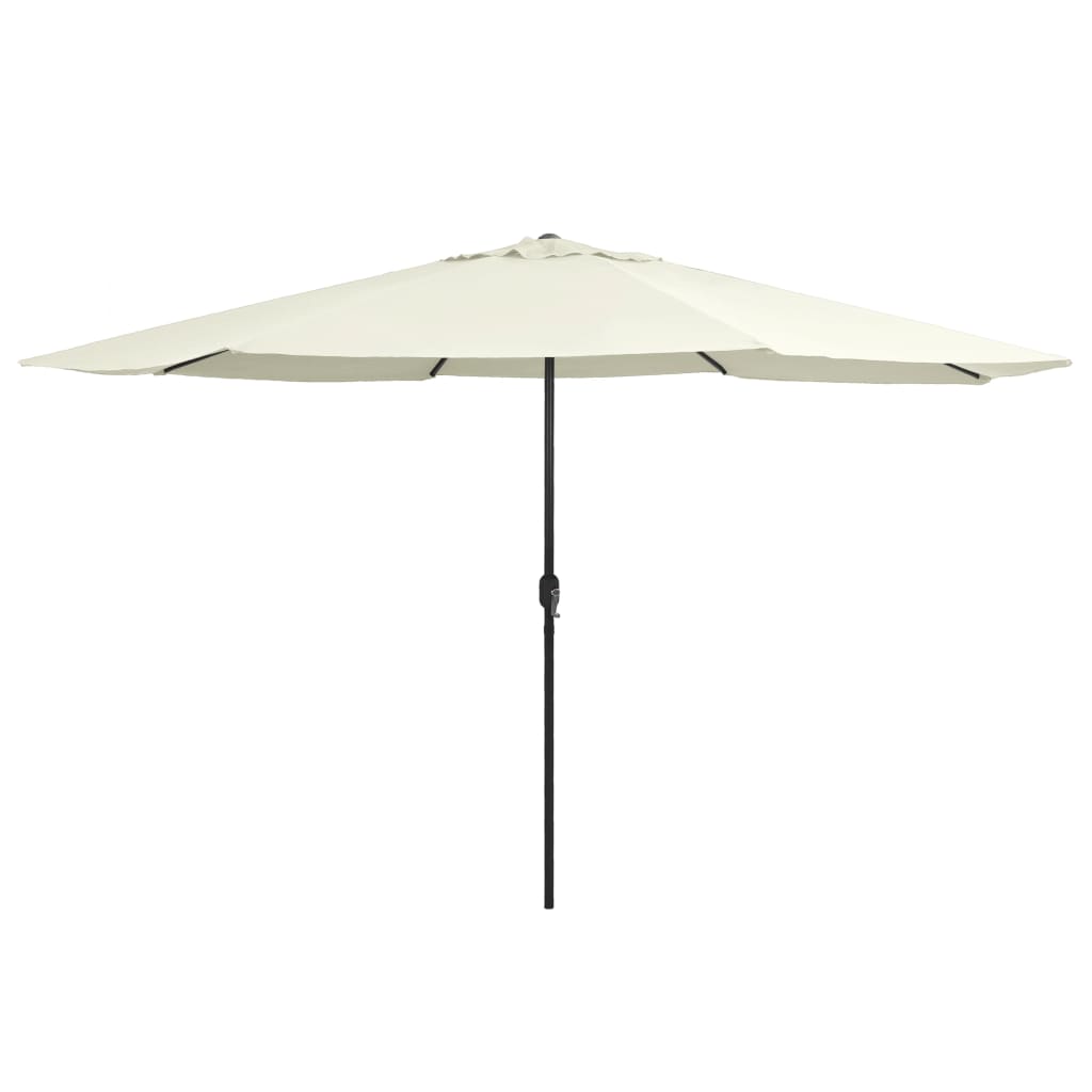 vidaXL Outdoor Parasol with Metal Pole 153.5" Sand White