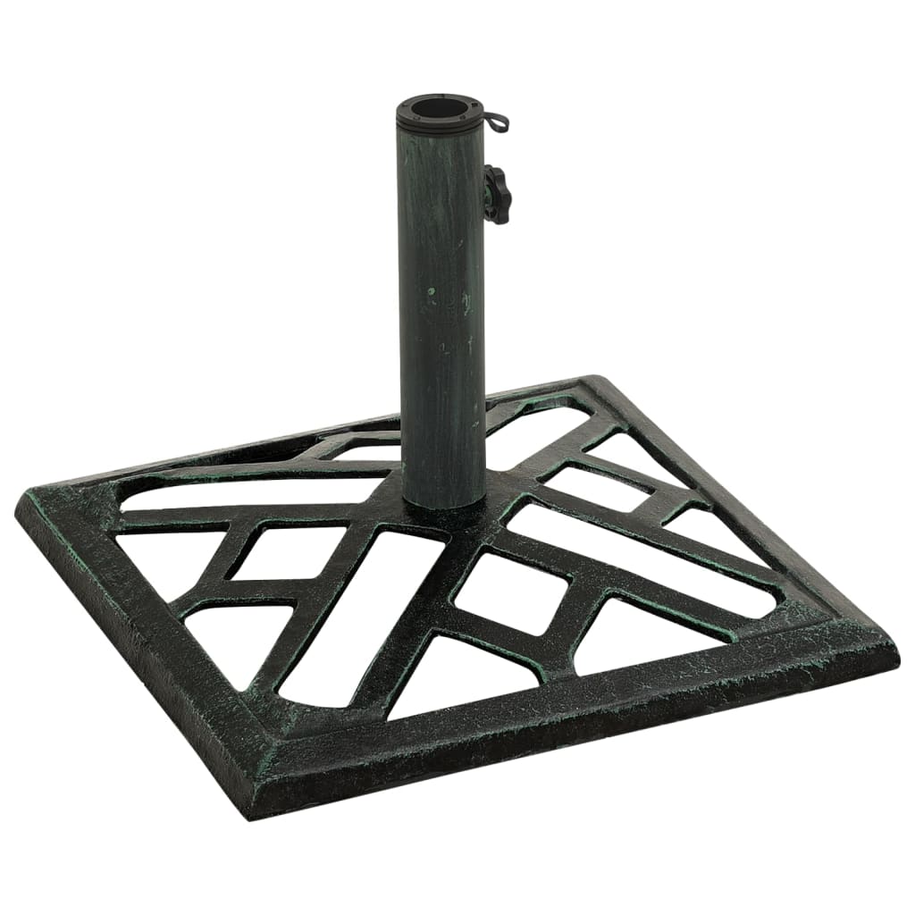 vidaXL Umbrella Base Green 17.3"x17.3"x12.2" Cast Iron