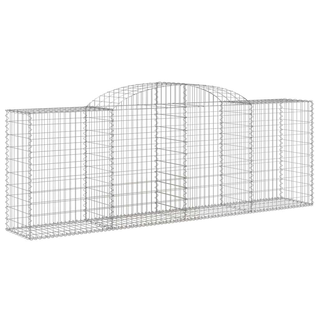 vidaXL Arched Gabion Baskets 3 pcs 118.1"x19.7"x39.4"/47.2" Galvanized Iron