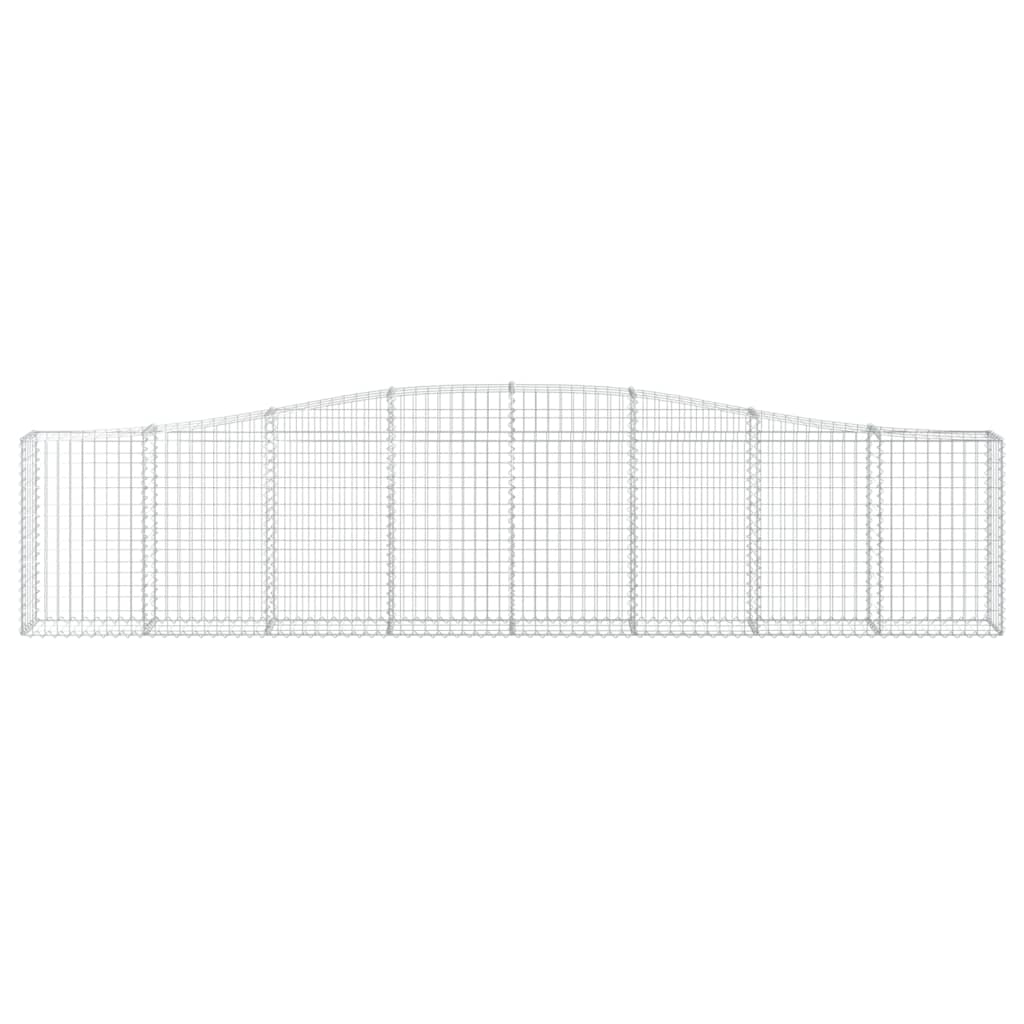 vidaXL Arched Gabion Basket 157.5"x11.8"x31.5"/39.4" Galvanized Iron