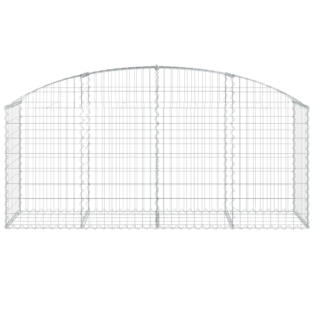 vidaXL Arched Gabion Basket 78.7"x19.7"x31.5"/39.4" Galvanized Iron