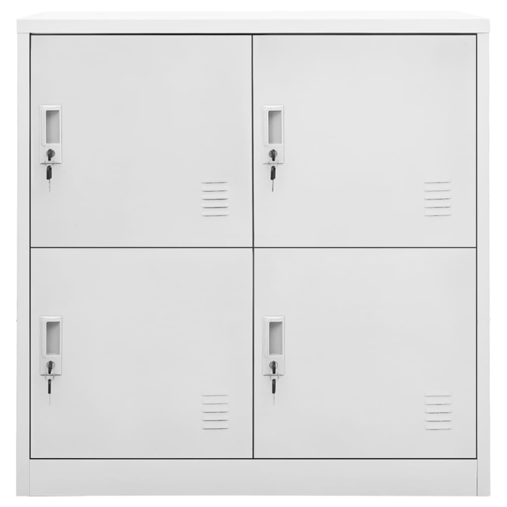 vidaXL Locker Cabinet Light Gray 35.4"x17.7"x36.4" Steel