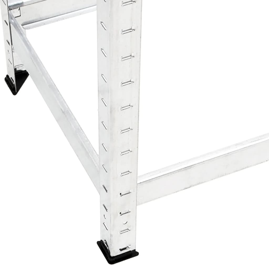 vidaXL 2-Layer Tire Racks 2 pcs Silver 43.3"x15.7"x43.3" Steel