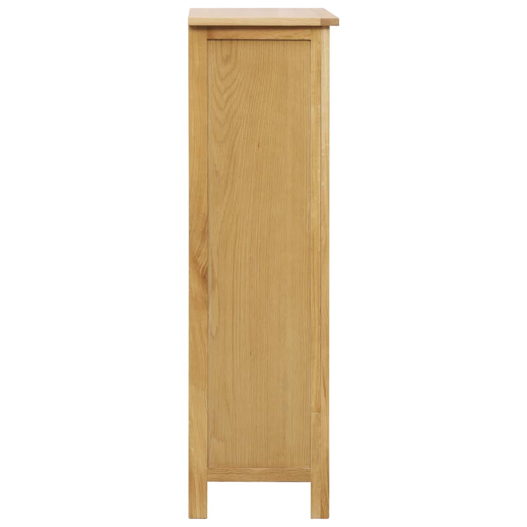 vidaXL Shoe Cabinet 29.9"x14.6"x41.3" Solid Oak Wood