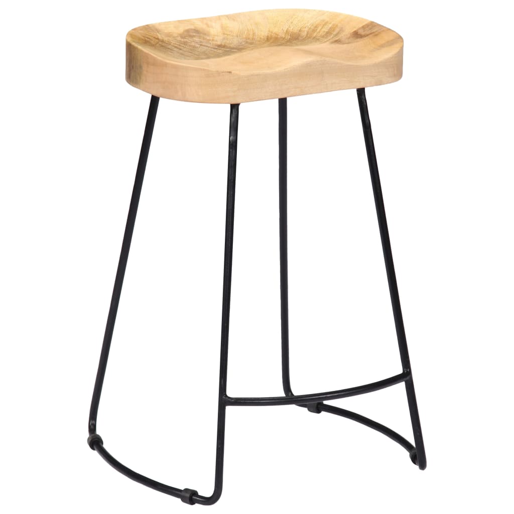 vidaXL Gavin Bar Stools 2 pcs Solid Mango Wood