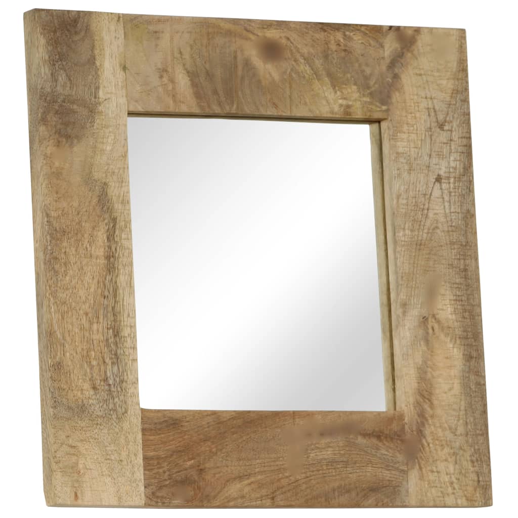 vidaXL Mirror Solid Mango Wood 19.7"x19.7"