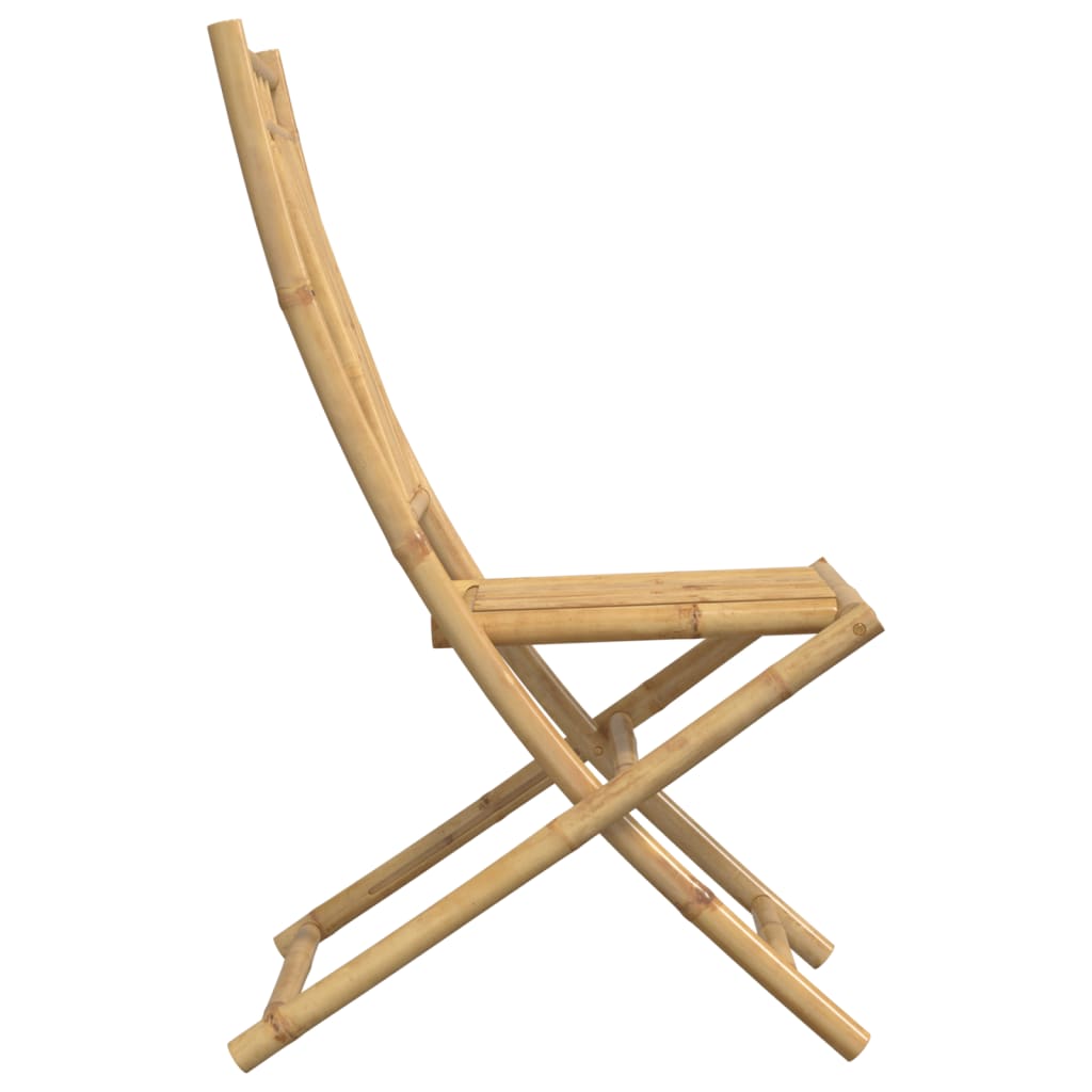 vidaXL Folding Patio Chairs 4 pcs 18.1"x26"x39" Bamboo