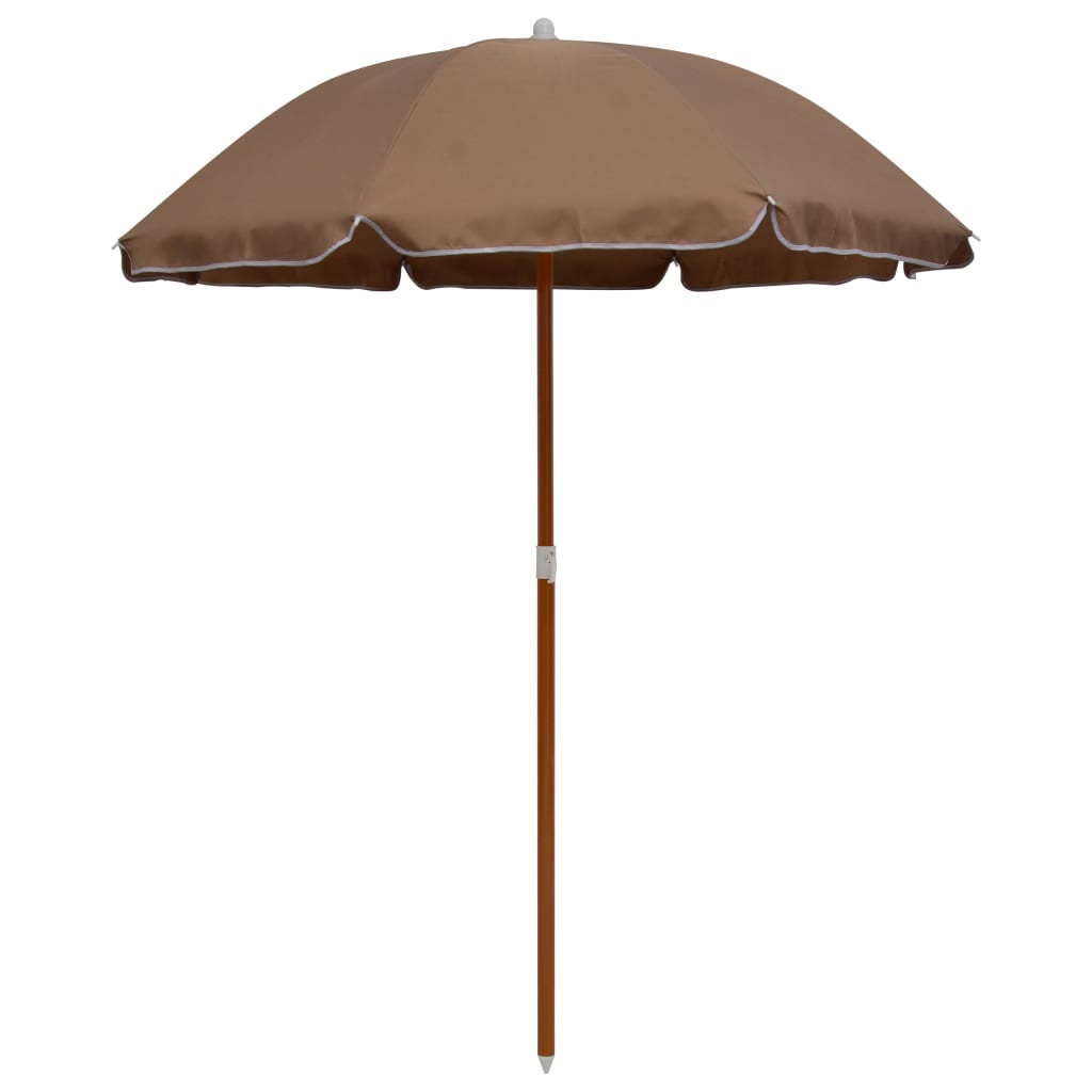 vidaXL Garden Parasol with Steel Pole 70.9" Taupe