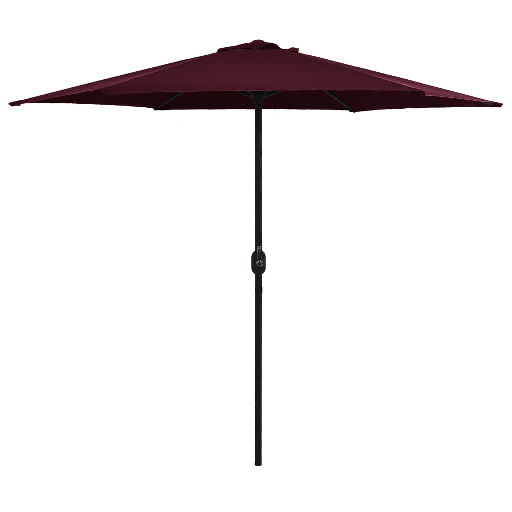 vidaXL Garden Parasol with Aluminum Pole 106.3"x96.9" Bordeaux Red