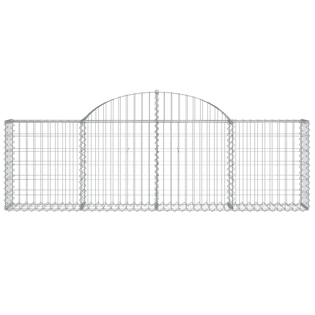 vidaXL Arched Gabion Baskets 5 pcs 78.7"x11.8"x23.6"/31.5" Galvanized Iron