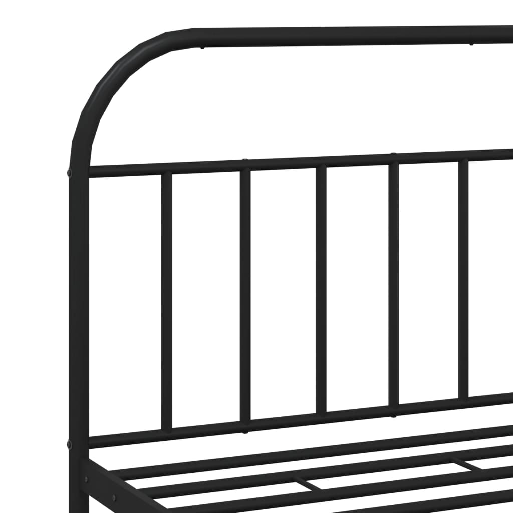 vidaXL Metal Bed Frame with Headboard&Footboard Black 72"x83.9" California King