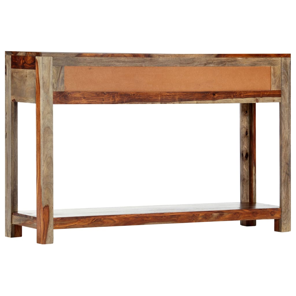 vidaXL Console Table with 3 Drawers 47.2"x11.8"x29.5" Solid Sheesham Wood