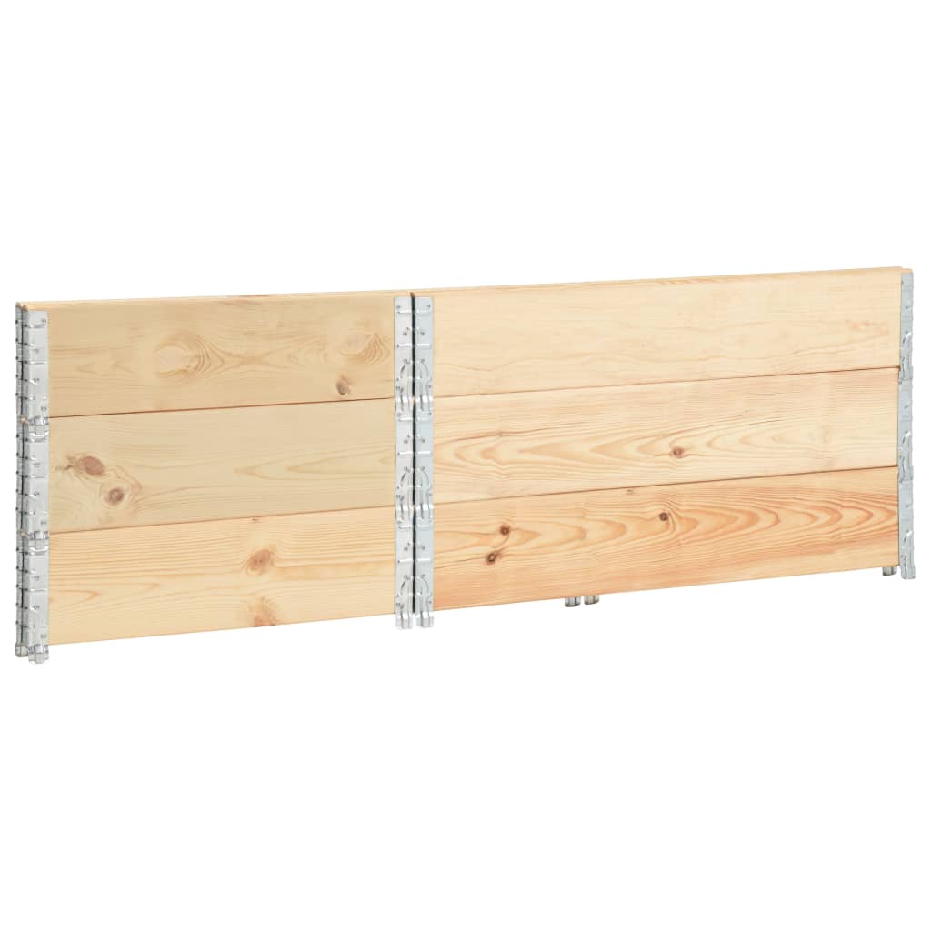 vidaXL Pallet Collars 3 pcs 31.5"x47.2" Solid Pine Wood