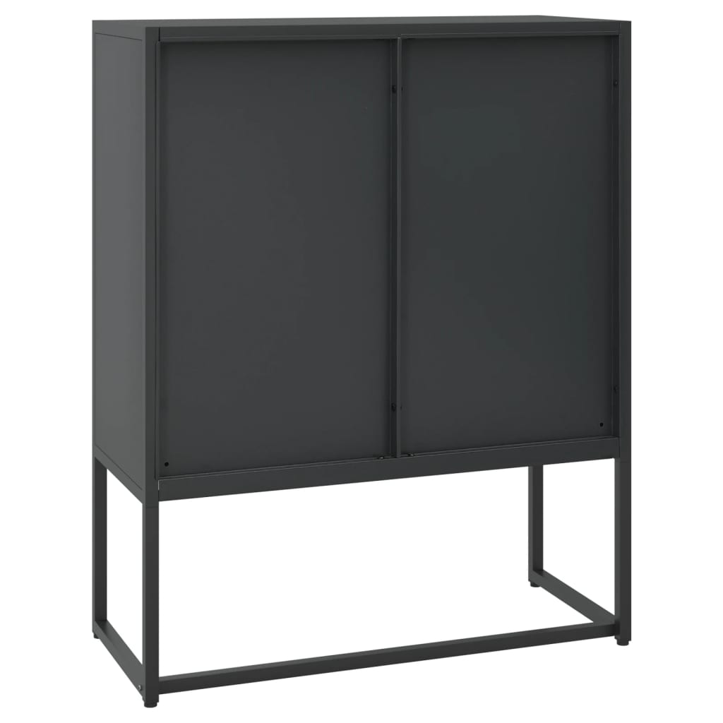 vidaXL Highboard Black 31.5"x13.8"x39.4" Steel