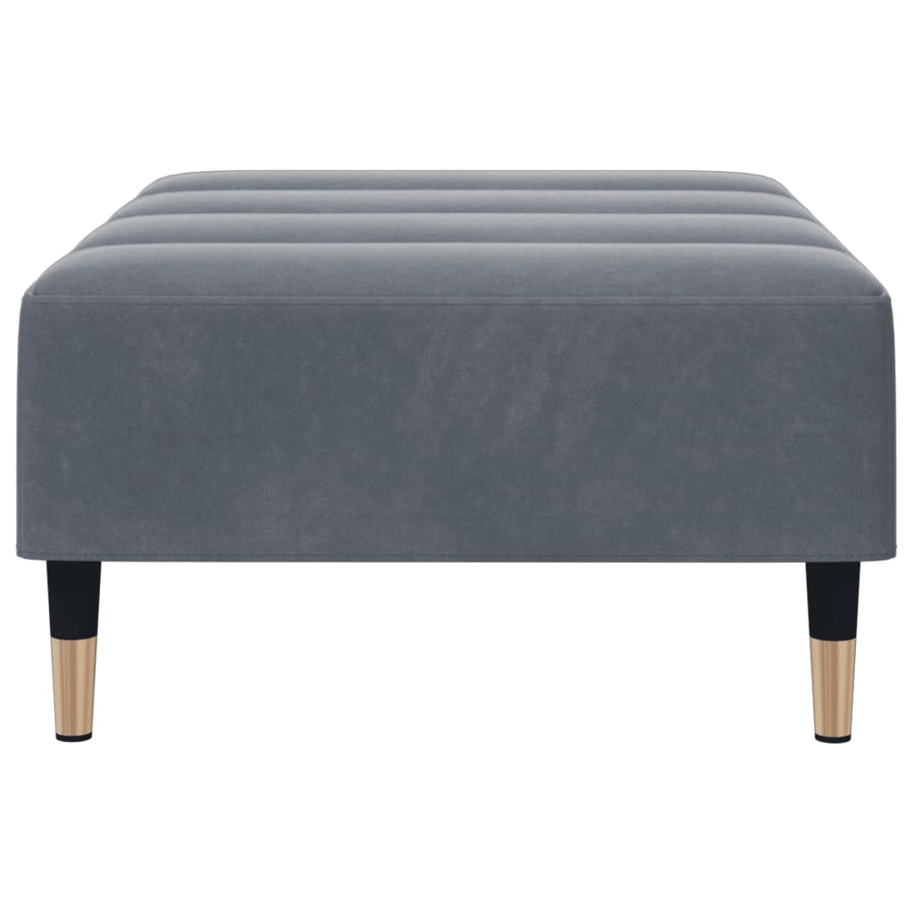 vidaXL Footstool Dark Gray 30.3"x21.7"x12.2" Velvet